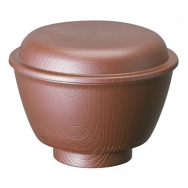 茶碗 370ml ふわっと フタ付き 木製風 介護 食器 プラスチック製 日本製