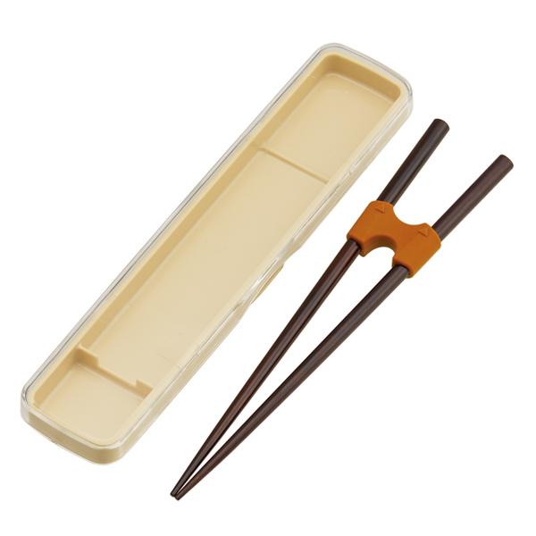 箸 21cm 介護 ケース付 持ちやすい 天然木 シリコン