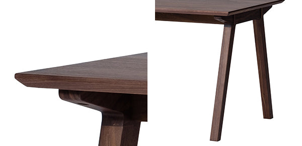 ダイニングテーブル 木製 北欧風 モダンデザイン Secco 幅150cm ウォールナット