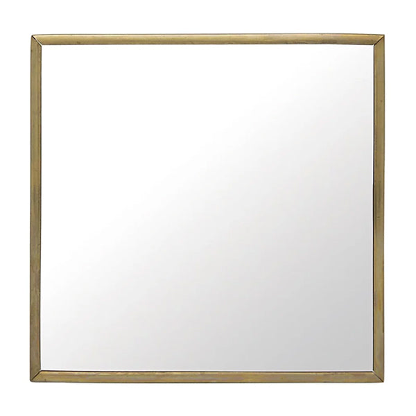 ミラー スタンドミラー 高さ19.8cm 卓上 鏡 かがみ アンティーク調 真鍮フレーム 角型 正方形