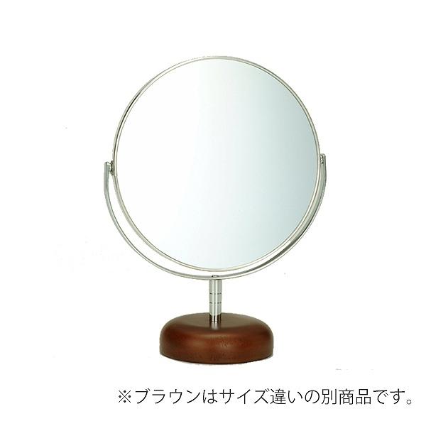 ミラー 高さ18.5cm 5インチ 卓上 両面 スタンドミラー 拡大鏡 木製 天然木 鏡 かがみ 化粧鏡