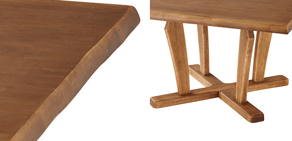 ダイニングテーブル 正方形 天然木 無垢材 カントリー調 110cm角