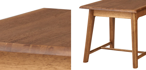 コーナーテーブル 正方形 天然木 無垢材 カントリー調 60cm角