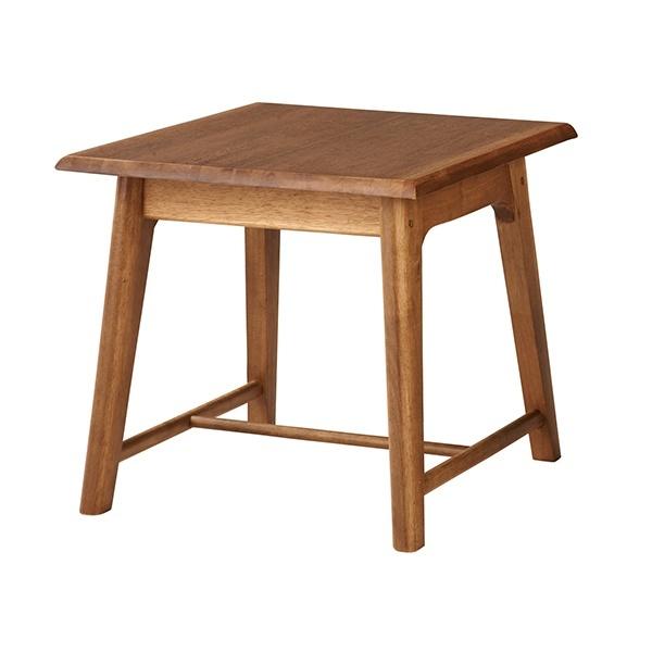 コーナーテーブル 正方形 天然木 無垢材 カントリー調 60cm角