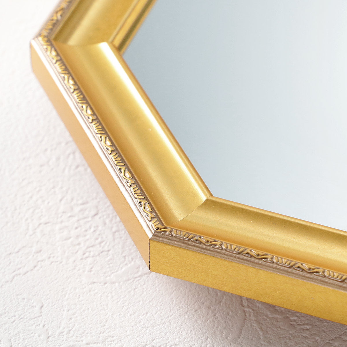 八角ミラー M ウォールミラー スタンドミラー 壁掛け 卓上ミラー