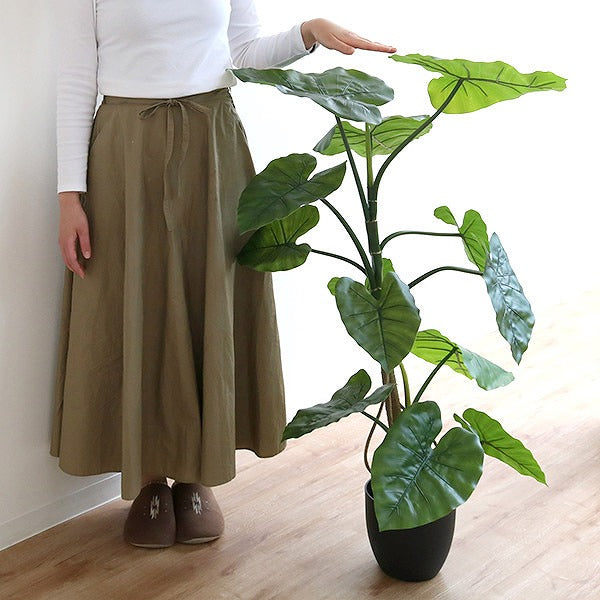 人工観葉植物 クワズイモ 117cm フェイクグリーン 造花
