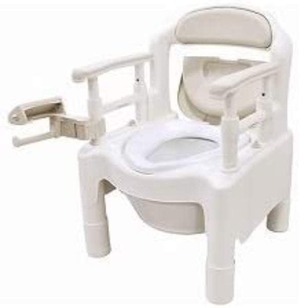 ポータブルトイレ 補高スペーサーなし 標準便座 片手で切れるペーパーホルダータイプ 介護用 ちびくまくんシリーズ 日本製