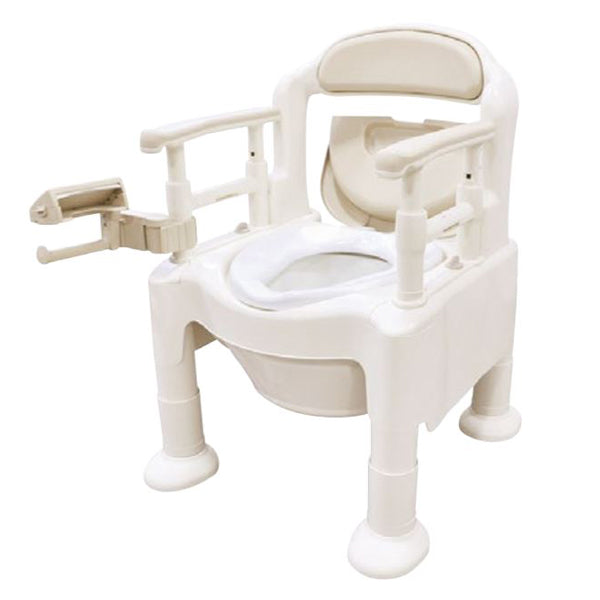 ポータブルトイレ 標準便座 片手で切れるペーパーホルダータイプ 介護用 ちびくまくんシリーズ 日本製