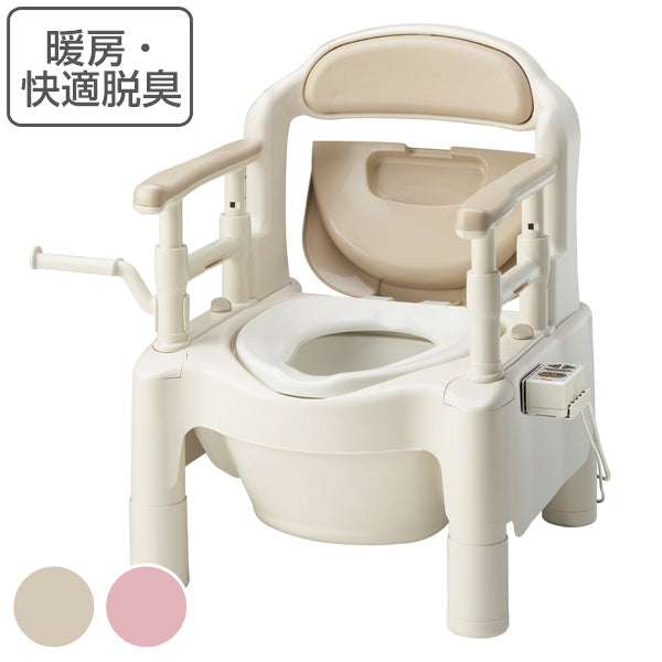 ポータブルトイレ 暖房便座 快適脱臭 ノーマルタイプ 介護用 ちびくまくんシリーズ 日本製