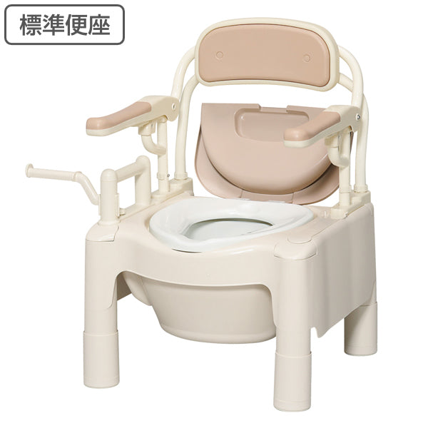 ポータブルトイレ 標準便座 高さ49cm ちびくまくん 介護用 FX-CPはねあげ 日本製