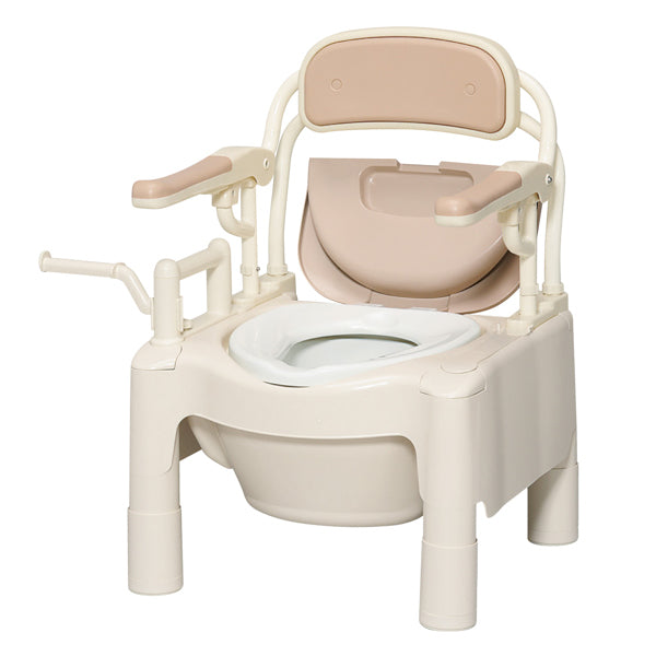 ポータブルトイレ 標準便座 高さ49cm ちびくまくん 介護用 FX-CPはねあげ 日本製