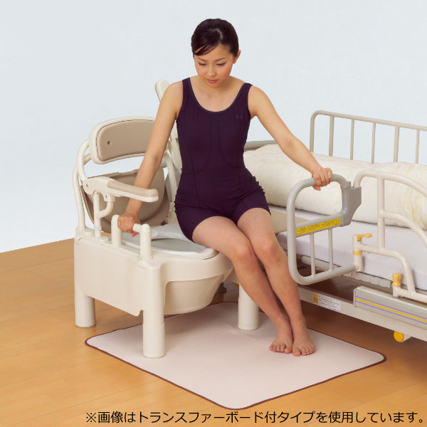 ポータブルトイレ 暖房便座 高さ49cm ちびくまくん 介護用 FX-CPはねあげ 日本製