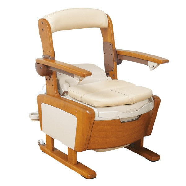 ポータブルトイレ Hタイプ はねあげ 暖房便座 温水シャワー 消臭機能 乾燥機 シャワピタ 介護用 日本製