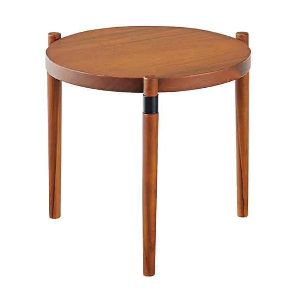 サイドテーブル 幅53cm 木製 天然木 モンキーポッド 円形 円型 丸型 カフェテーブル テーブル 机 つくえ