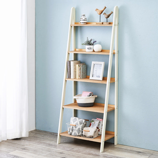 ウッドラック オープンラック 5段 ワイド カントリー調 約幅65cm