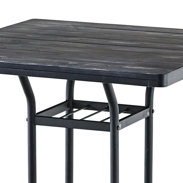 カフェテーブル 幅75cm テーブル 木製 天然木 スチール コンパクト 机 つくえ 収納 ラック ダイニングテーブル 食卓