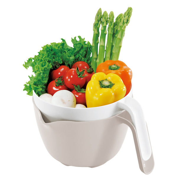 ザル＆ボウル2点セット深型取っ手付きCURU日本製