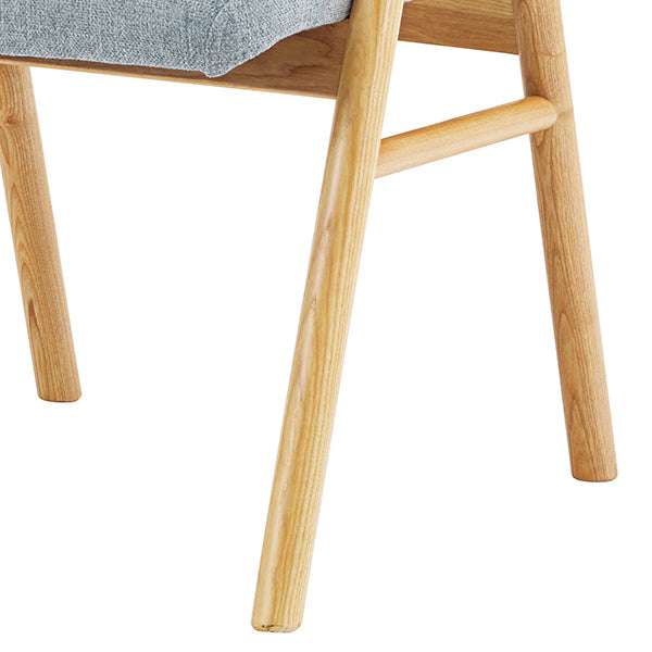 ダイニングチェア ひじ掛け チェア 座面高45cm 布張り ファブリック 木製 天然木 アームレスト 椅子 イス 北欧