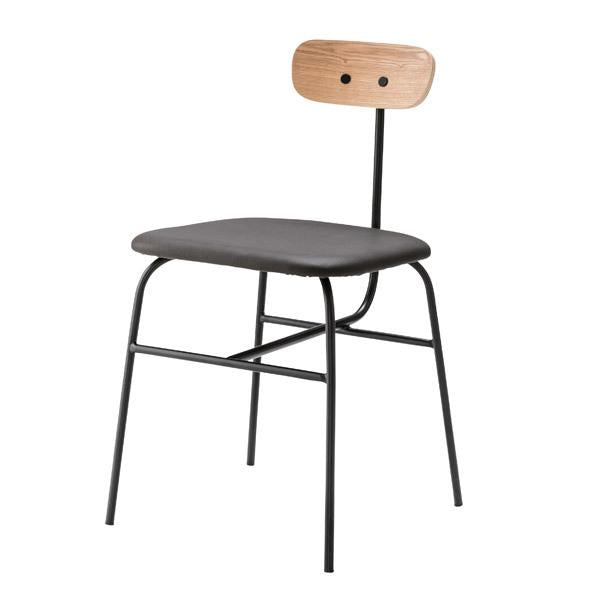 チェア 座面高46cm スチール 木製 ソフトレザー 椅子 イス チェアー ダイニング