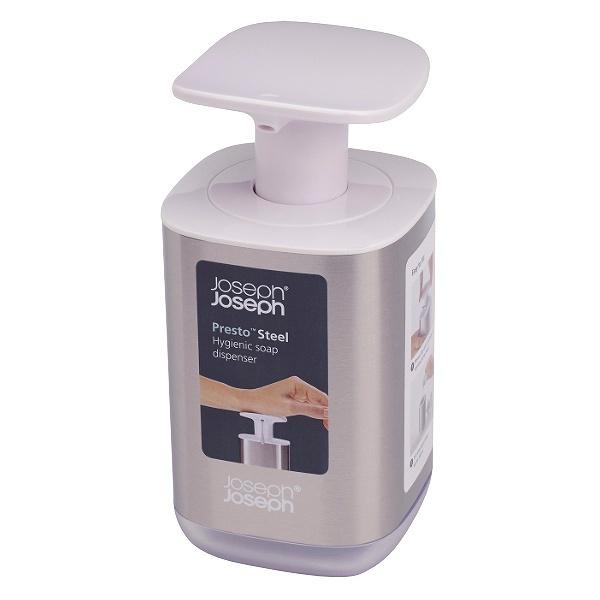 JosephJoseph ジョセフジョセフ ディスペンサー 350ml プレスト ソープディスペンサー スチール製 ハンドソープ ボトル