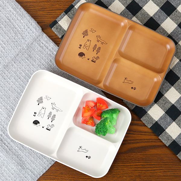 ランチプレート 子供用 15cm 森の仲間たち 子供用食器 プラスチック 日本製