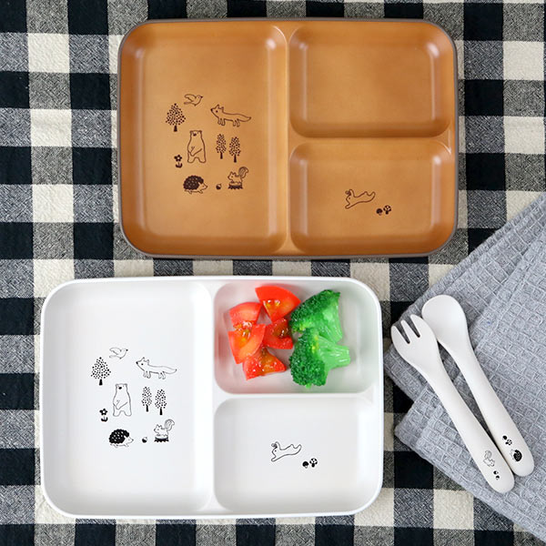 ランチプレート 子供用 15cm 森の仲間たち 子供用食器 プラスチック 日本製