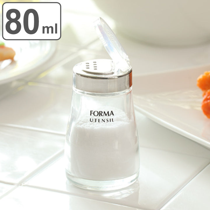 調味料入れ80ml塩胡椒蓋付きガラスフォルマHG