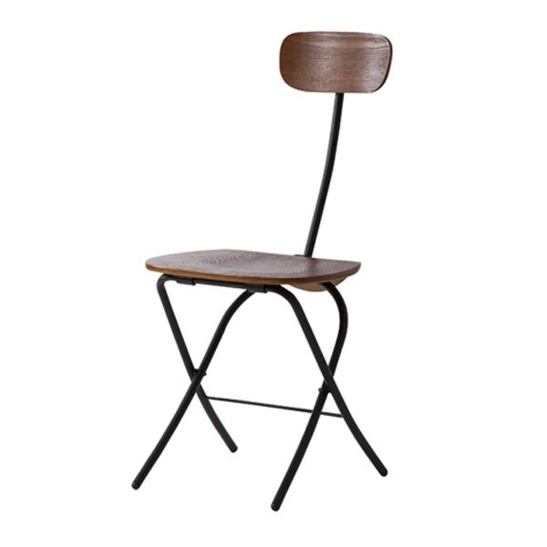 チェア 折りたたみ 座面高45.5cm 折りたたみチェア 木製 スチール 折り畳み 椅子 イス