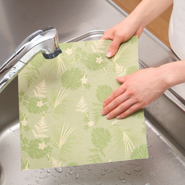 タイルマット 洗える吸着マット 床暖房対応 フリーカット 29×29cm ボタニカル 9枚 -4