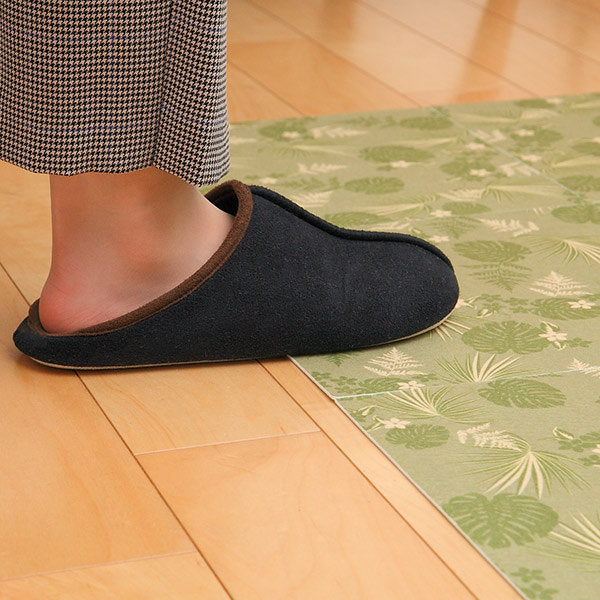 タイルマット 洗える吸着マット 床暖房対応 フリーカット 29×29cm ボタニカル 9枚 -7