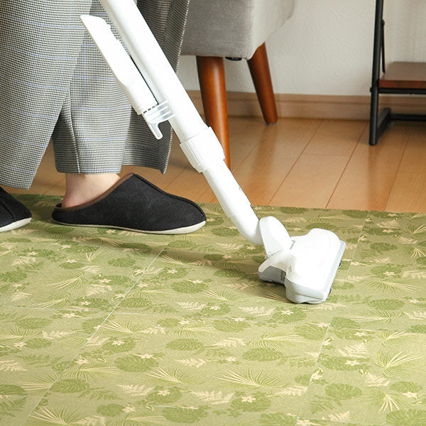 タイルマット 洗える吸着マット 床暖房対応 フリーカット 29×29cm ボタニカル 9枚 -8