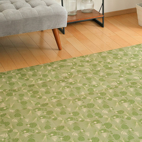 タイルマット 洗える吸着マット 床暖房対応 フリーカット 29×29cm ボタニカル 9枚 -11