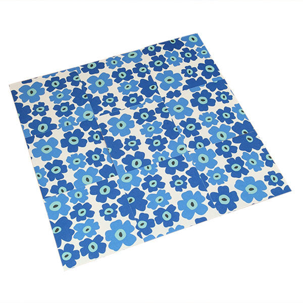 タイルマット 洗える吸着マット 床暖房対応 フリーカット 29×29cm フラワー 9枚 -15