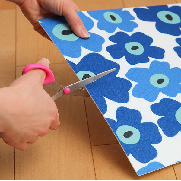 タイルマット 洗える吸着マット 床暖房対応 フリーカット 29×29cm フラワー 9枚 -6