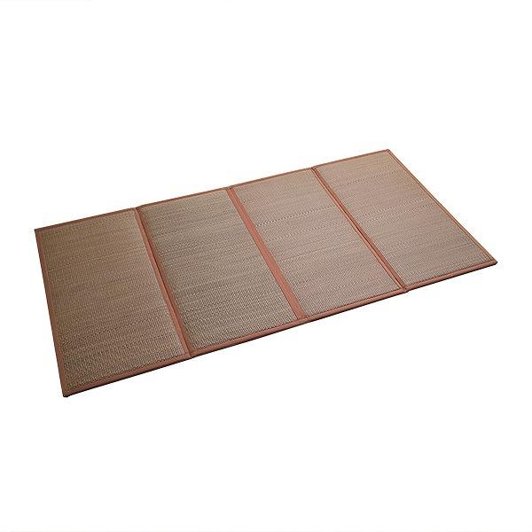 与那国 い草四つ折ラグ EPE15mm エンボス 約100x200x1.7cm