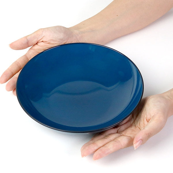 プレート 20cm 藍彩 プラスチック 皿 深皿 食器 山中塗り 日本製