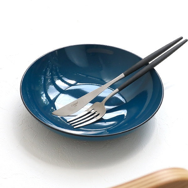 プレート 20cm 藍彩 プラスチック 皿 深皿 食器 山中塗り 日本製