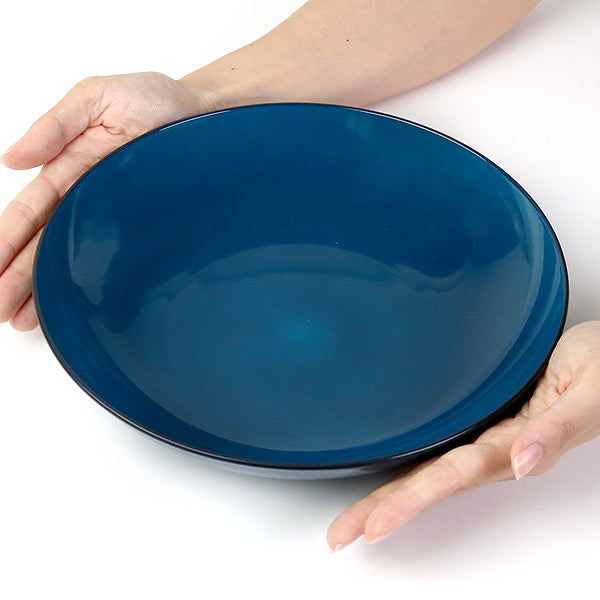 プレート 24cm 藍彩 プラスチック 皿 深皿 食器 山中塗り 日本製
