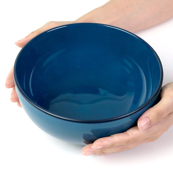どんぶり 19cm 藍彩 プラスチック 麺鉢 皿 食器 山中塗り 日本製