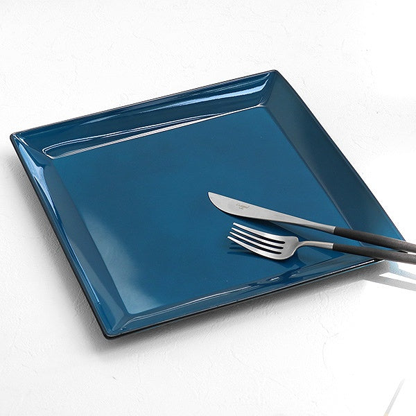 プレート 角皿 26cm 藍彩 クリーンコート プラスチック 盛皿 皿 食器 山中塗り 日本製