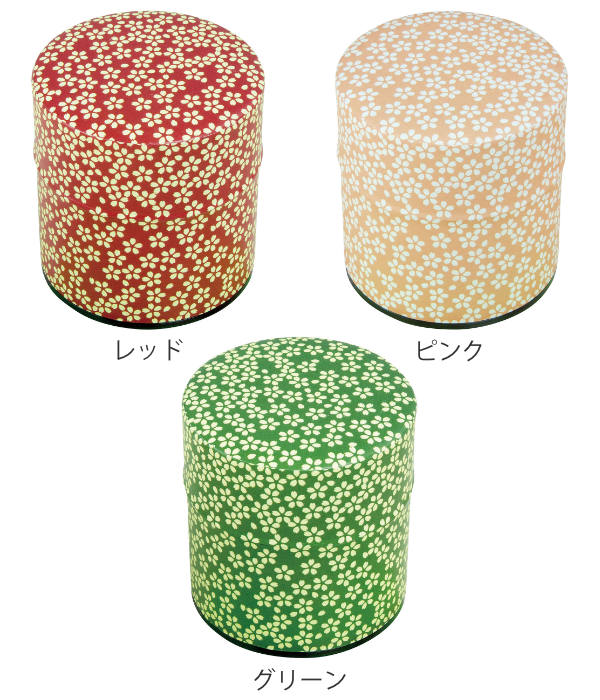 茶筒桜和柄100g用ぽッ・かんS