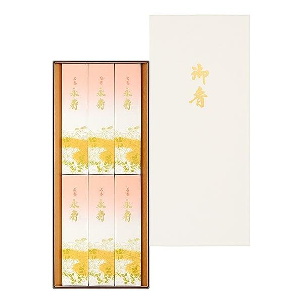 線香 名香永寿 進物 6箱入 約140mm