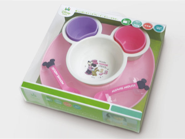 離乳食 食器 セット ミニーマウス ワンプレート プレート付 ベビー ディズニー 日本製