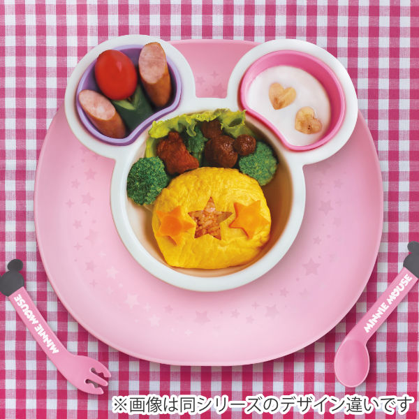 離乳食 食器 セット ミニーマウス ワンプレート プレート付 ピンク ベビー ディズニー 日本製