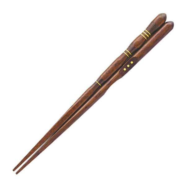 箸 16.5cm 三点支持 左利き用 漆 天然木 木製 トレーニング箸 躾箸 日本製