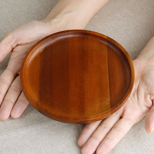 プレート 15cm M ラウンド カフェ 皿 食器 木製食器 天然木