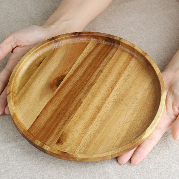 プレート 22cm XL ラウンド カフェ 皿 食器 木製食器 天然木
