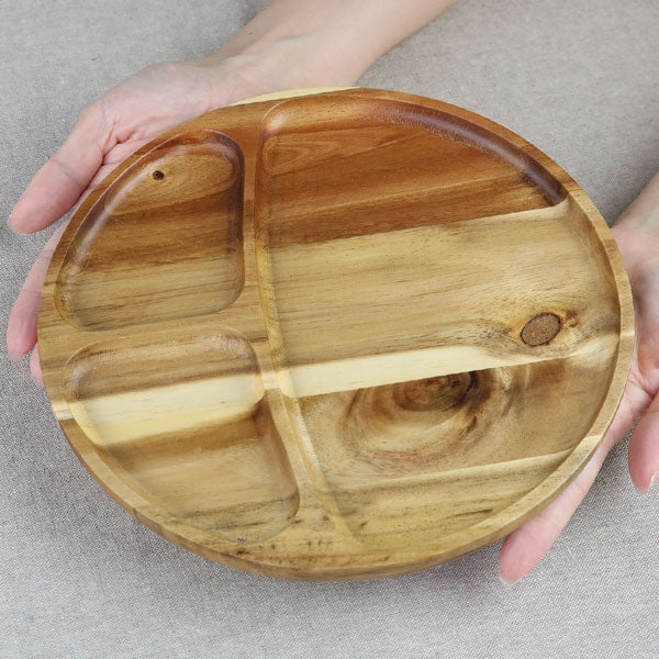 ランチプレート 23cm ラウンド カフェ 皿 食器 木製食器 天然木