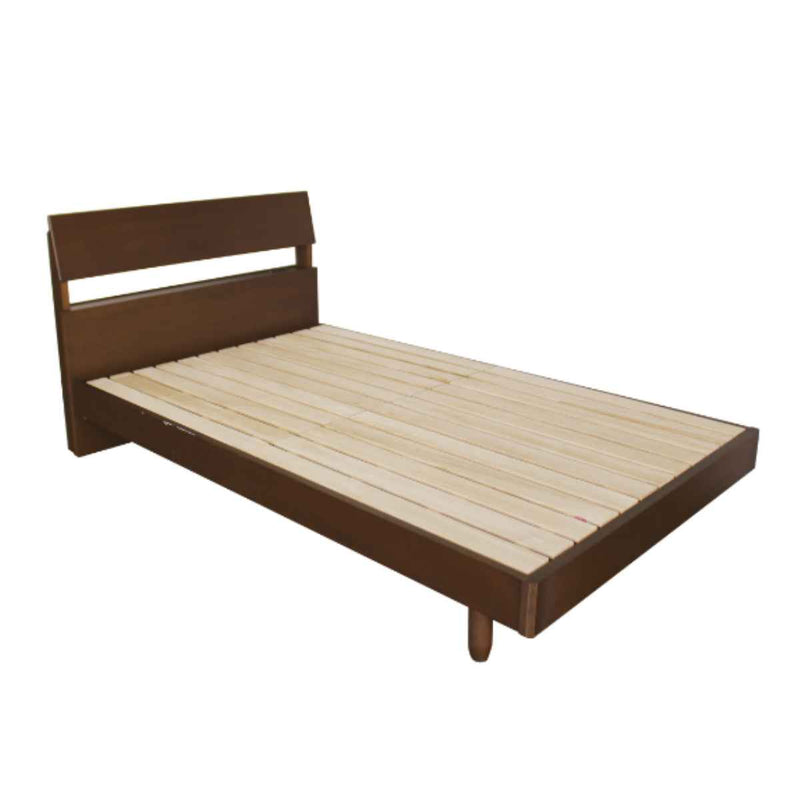 ベッド フレーム セミダブル すのこベッド 木製 桐 すのこ ヘッドボード 高さ調整 コンセント付き