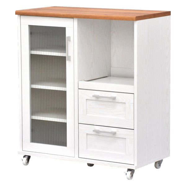 レンジカウンター 食器棚 北欧風 MANON 幅80cm